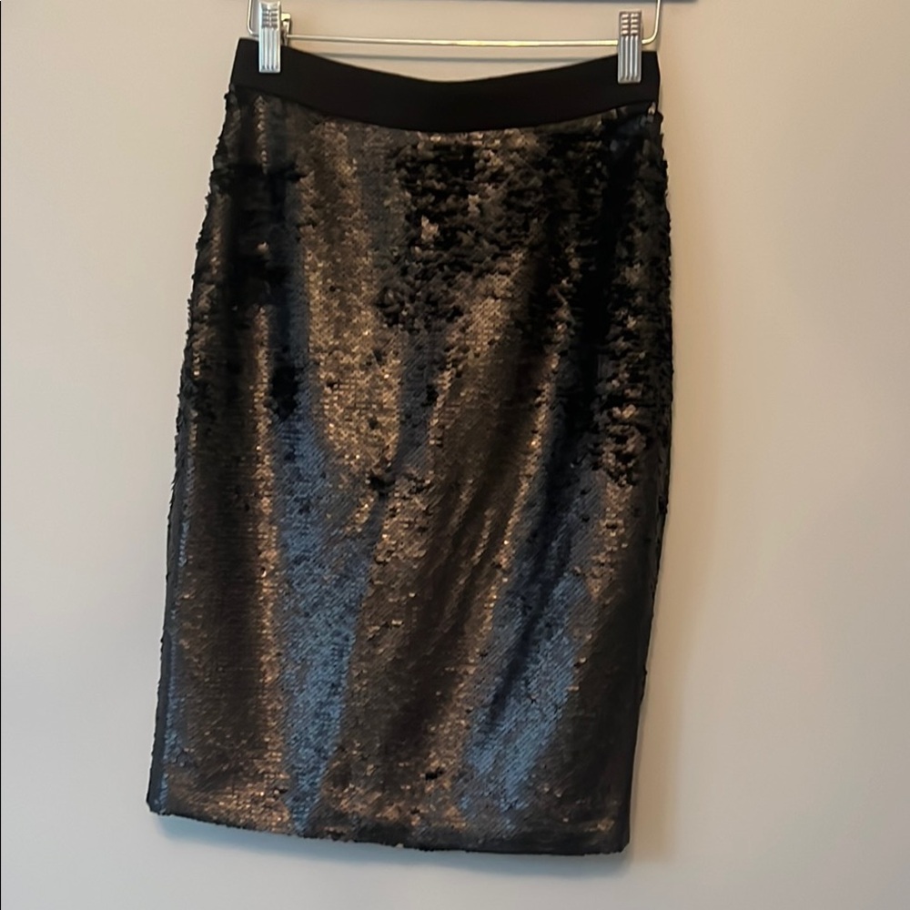 Banana Republic Black Sequin Skirt